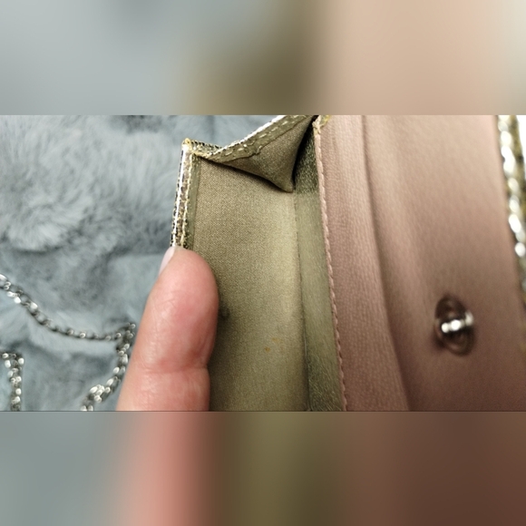 JIMMY CHOO Silver Star Wallet On Chain Gold Star-Embellished Pre-owned - Picture 9 of 10